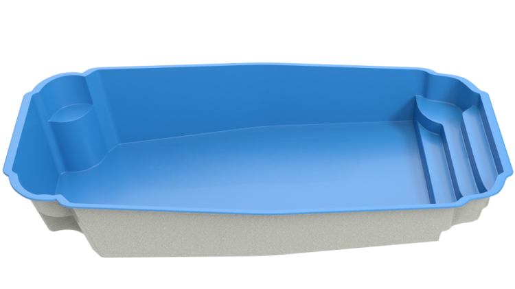 Композитный бассейн "Alegro" 880 х 400  см  глубиной 101 х 165 см, прямоугольник морозоустойчивый